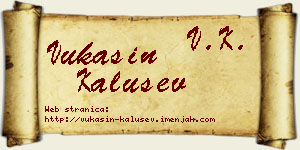 Vukašin Kalušev vizit kartica